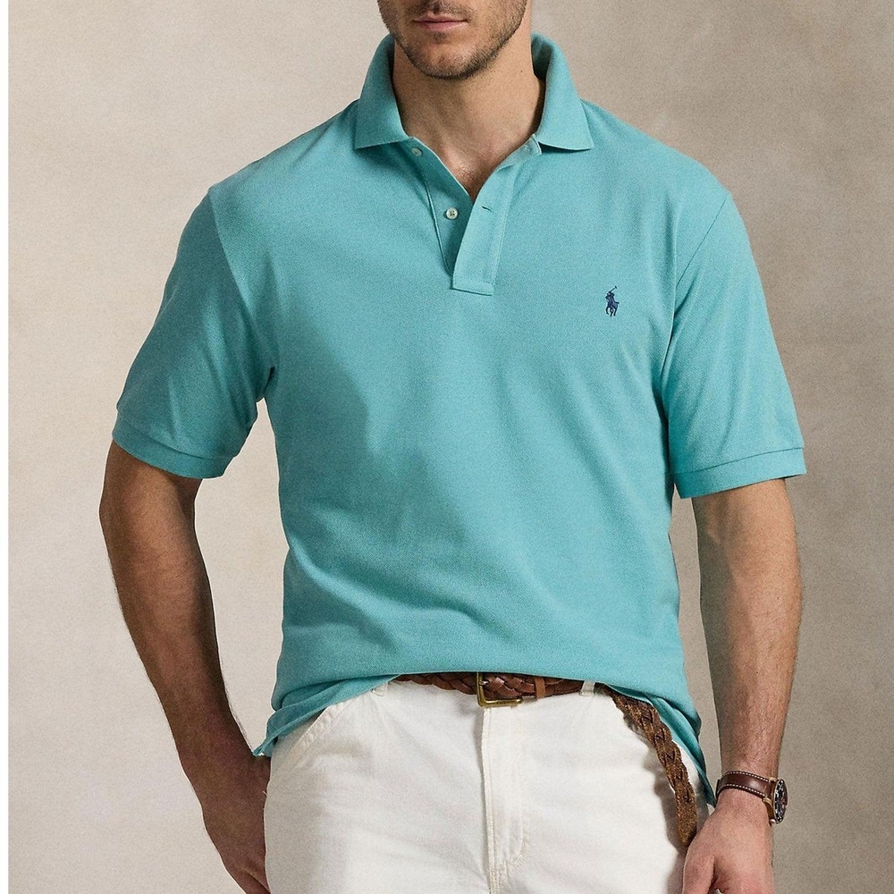 Polo Ralph Lauren Men's Mint Green Cotton Classic Fit Golf Shirt Size Large